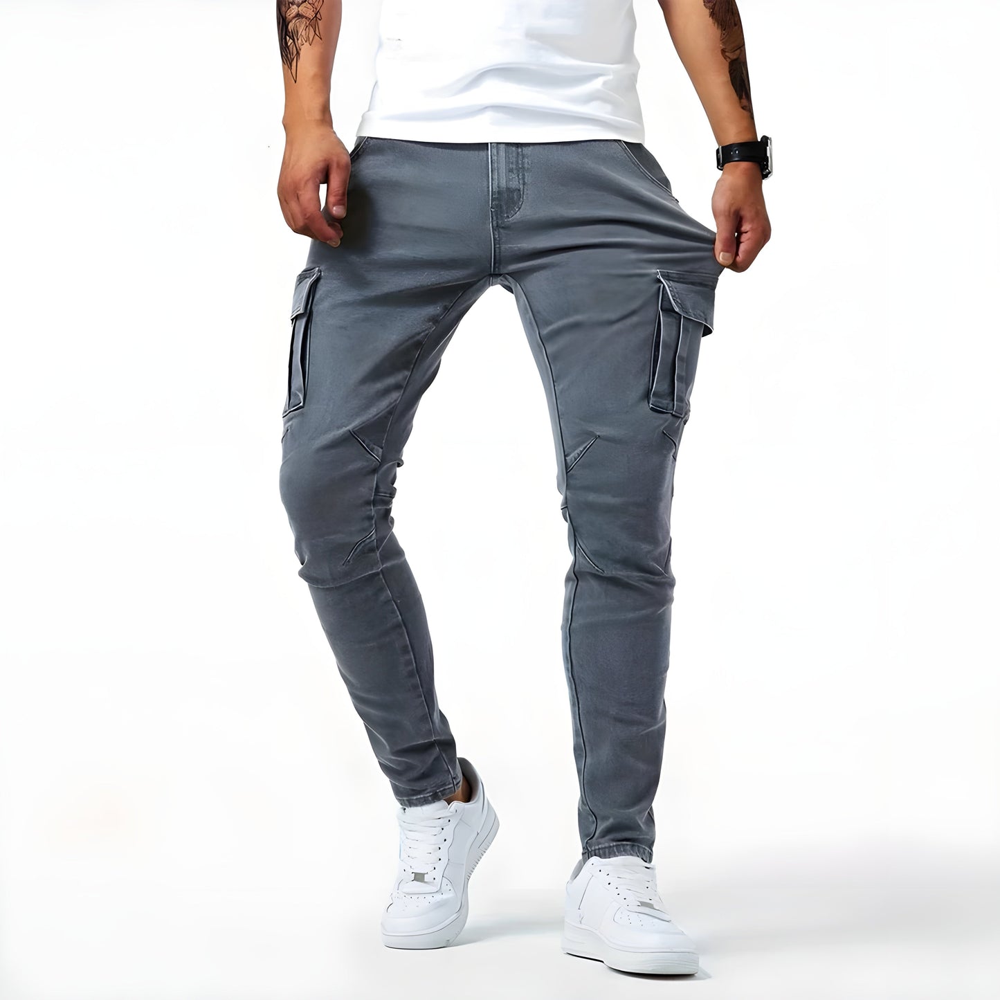 Markus™ – Stretch Denim Cargo Byxor